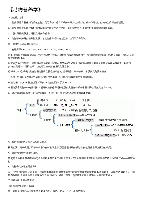 《动物营养学》