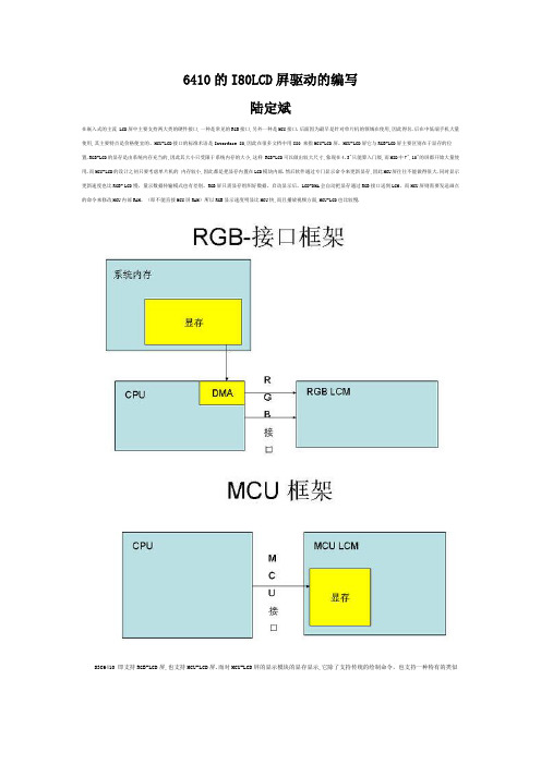 6410 I80LCD屏驱动的编写
