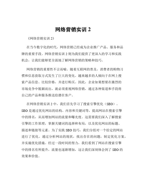 网络营销实训2