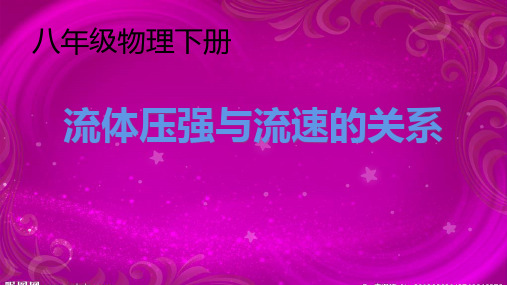 2020-2021学年人教版物理八年级(下册)9.4流体压强与流速的关系-课件(6)