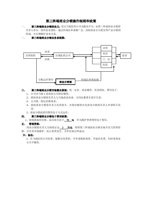 商业分销操作细则和政策(确定稿)