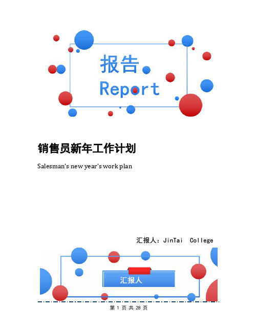 销售员新年工作计划