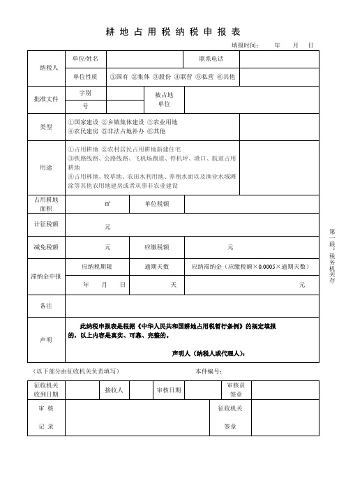 耕占税申报表