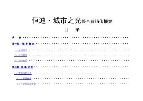 城市之光整合营销传播案9p