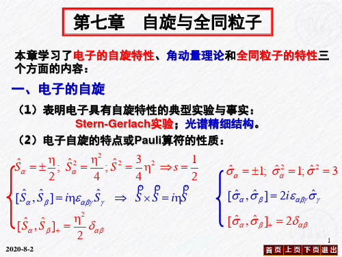 量子力学总复习-2讲义