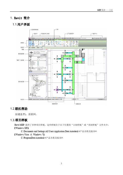 MEP操作简讲(参考)