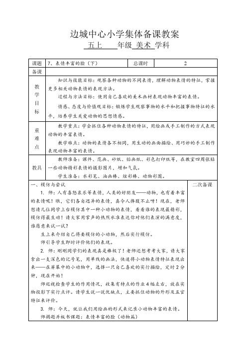 7、表情丰富的脸(下)