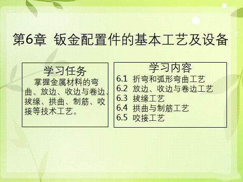 汽车钣金第6章钣金配置件的基本工艺及设备