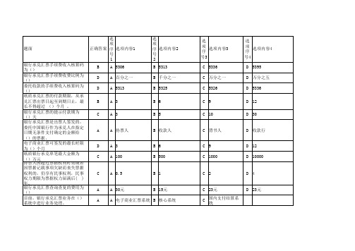 最新银行承兑汇票题库