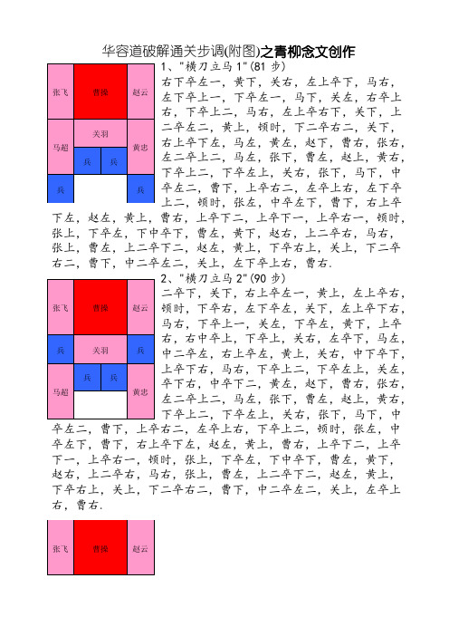 华容道24局最佳解法