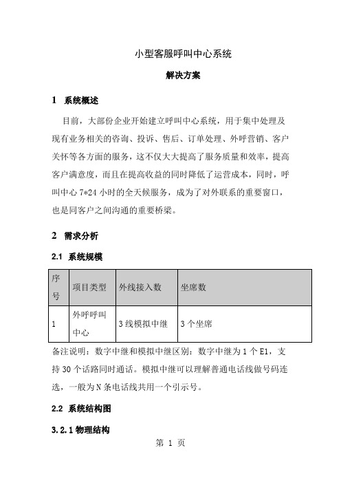 小型呼叫中心系统解决方案