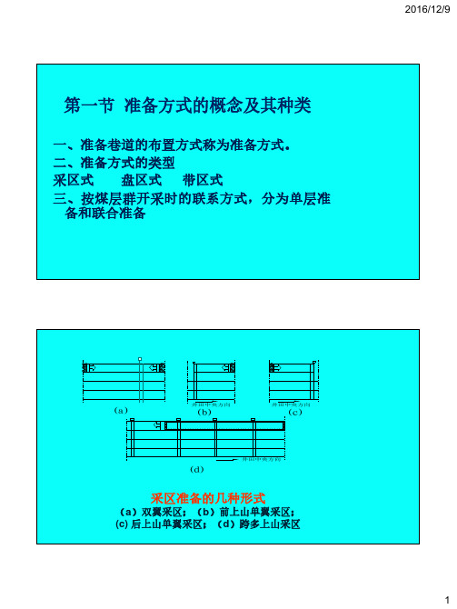 煤矿开采学2之第十一章准备方式的类型及其选择