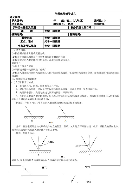 专题--光学-作图题--(有答案版)