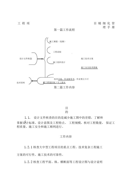 工程项目精细化管理手册