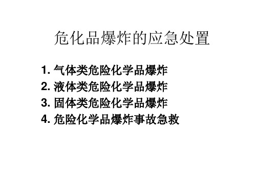 危化品爆炸的应急处置  ppt课件