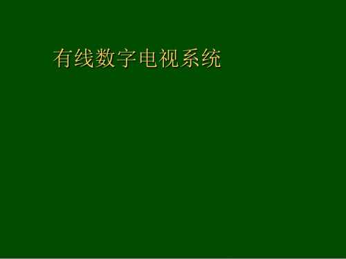 有线数字电视系统