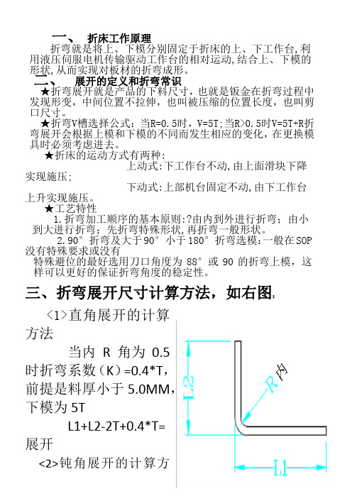 钣金件折弯展开计算方法