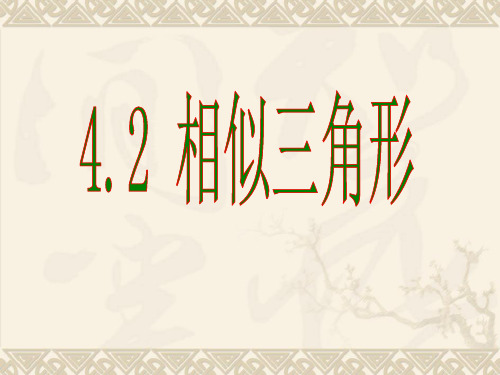 浙教版九年级上册4.2《相似三角形》课件