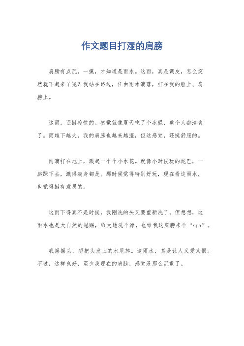 作文题目打湿的肩膀