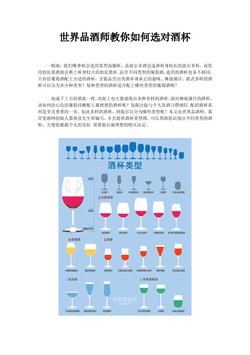 那岸品酒师教你如何选对酒杯