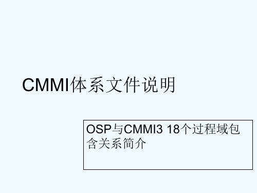 CMMI体系文件介绍 PPT