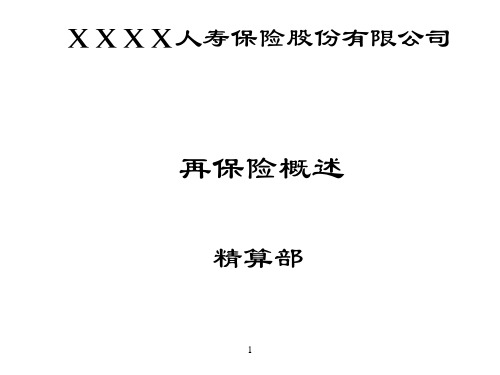 再保险定义、影响与作用PPT(43张)