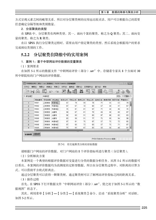 分层聚类在降维中的实用案例_数据分析方法及应用──基于SPSS和EXCEL环境_[共7页]