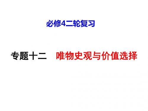 年高考政治二轮复习专题十二