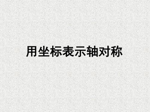 青海省湟川中学第二分校八年级上册数学《12.2.2用坐标表示轴对称》课件(新人教版)