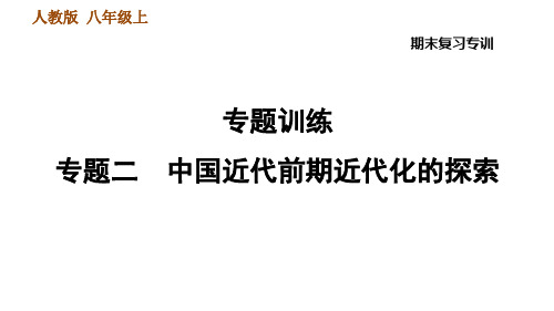 八年级上册历史专题二 中国近代前期近代化的探索