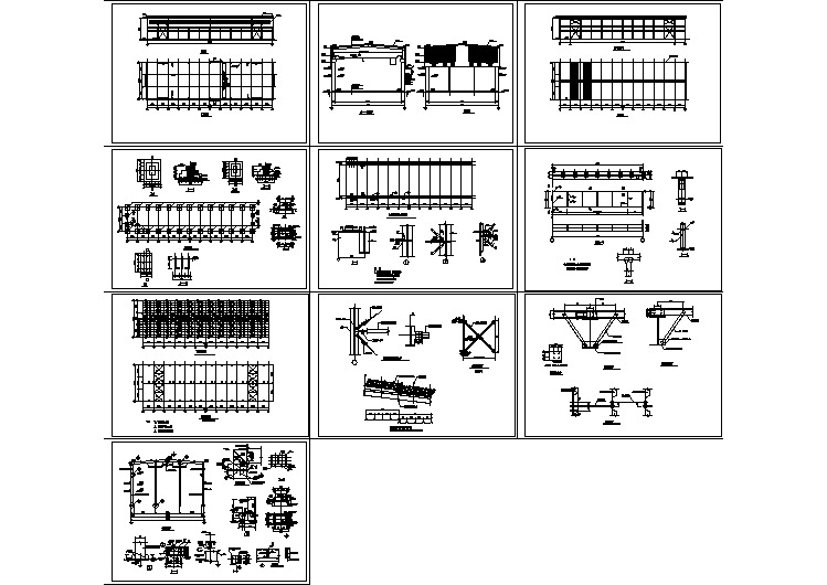 某21米大型跨厂房结构CAD