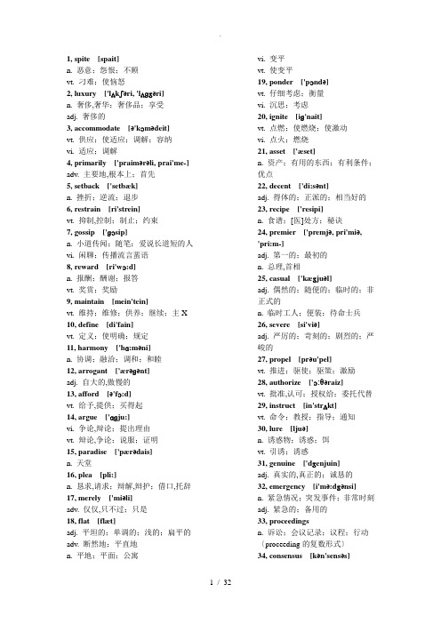 新东方六级词汇乱序版单词Word-List-1-10(全)