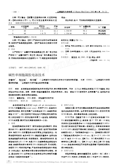 碱性单细胞凝胶电泳技术