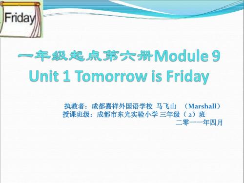 一年级起点第六册Module 9 Unit