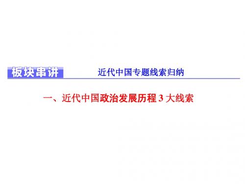 2018届高三历史二轮复习课件：近代中国专题线索归纳