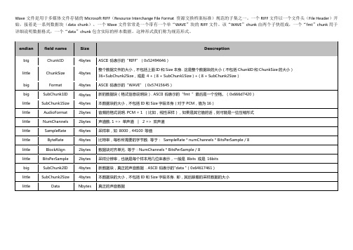 Wave文件格式解析