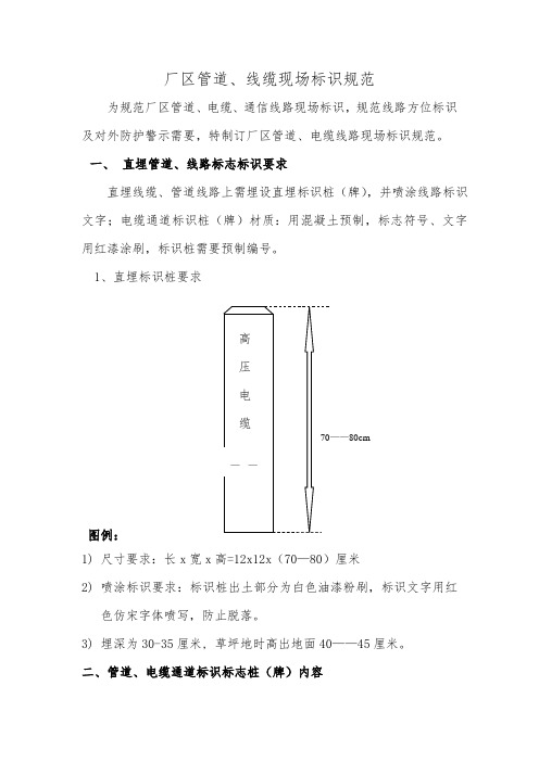 厂区线路现场标识规范要求