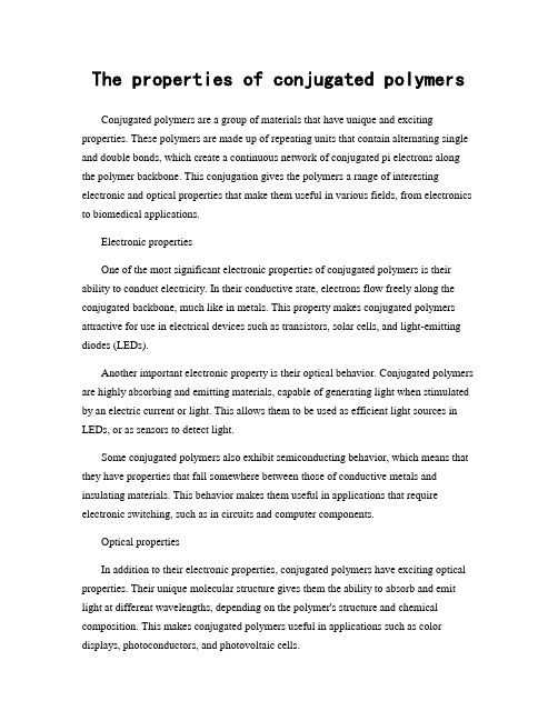 The properties of conjugated polymers