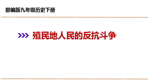 《殖民地人民的反抗斗争》PPT教学课件