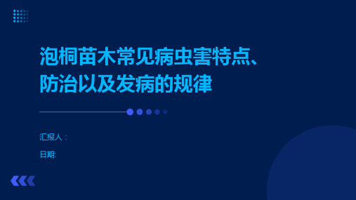 泡桐苗木常见病虫害特点、防治以及发病的规律