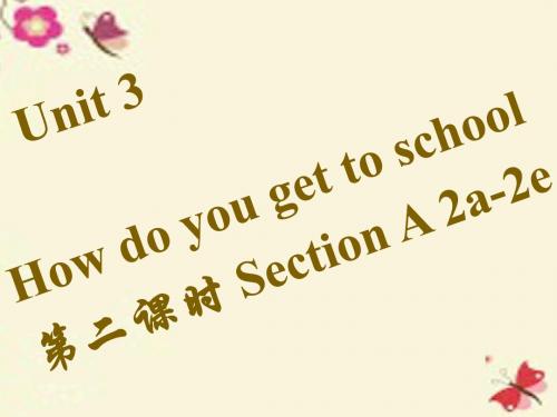 【四清导航】七年级英语下册 Unit 3 How do you get to school(第2课时)Section A(2a-2e)课件