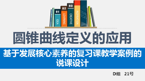 2019年安徽省高中数学优质课比赛课件圆锥曲线定义的应用D21