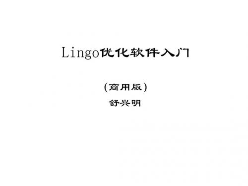 lingo入门-PPT课件