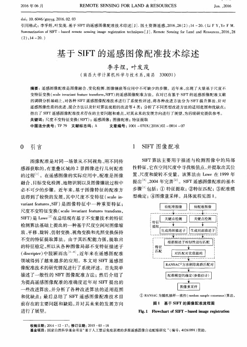 基于SIFT的遥感图像配准技术综述