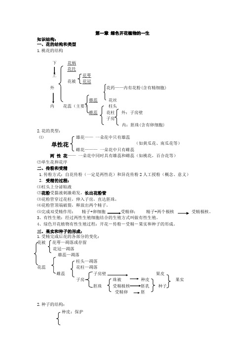 绿色植物的一生复习提纲