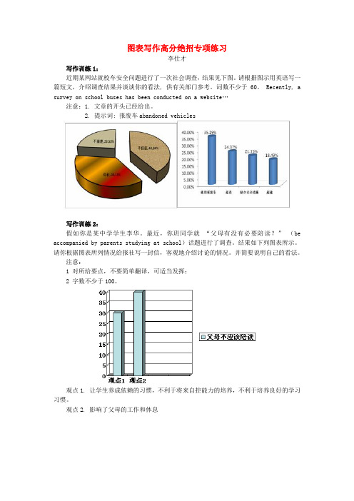 2019高考英语 图表写作高分绝招专项练习