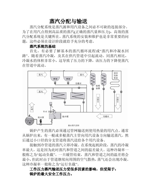 蒸汽的输送与分配