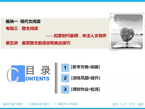 板块一 专题三 第五讲 鉴赏散文的语言和表达技巧
