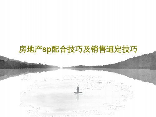 房地产sp配合技巧及销售逼定技巧43页PPT