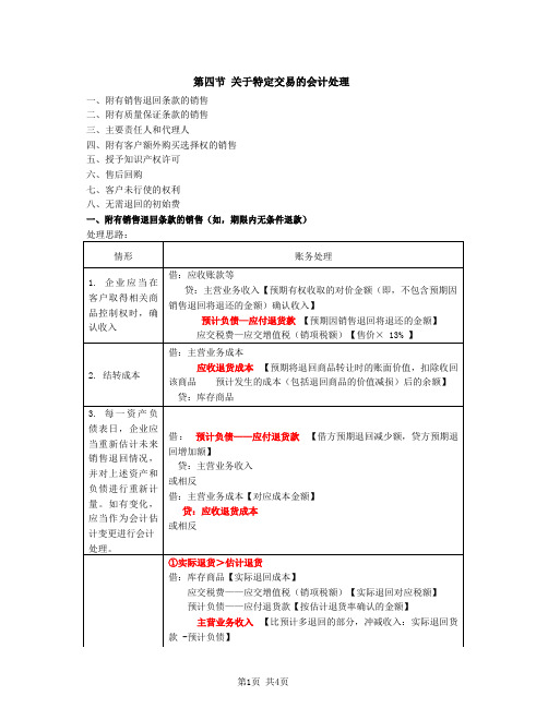 第59讲_附有销售退回条款的销售,附有质量保证条款的销售